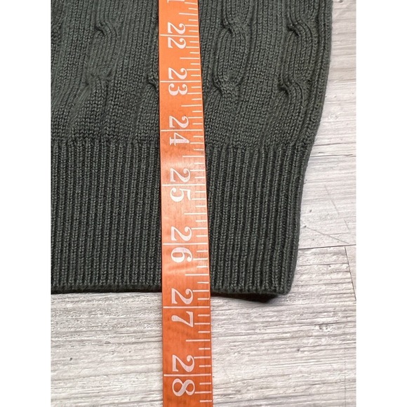 Vintage Tommy Hilfiger‎  Sweater Forest Green Pullover Jumper Mens Large Cable - Picture 7 of 7